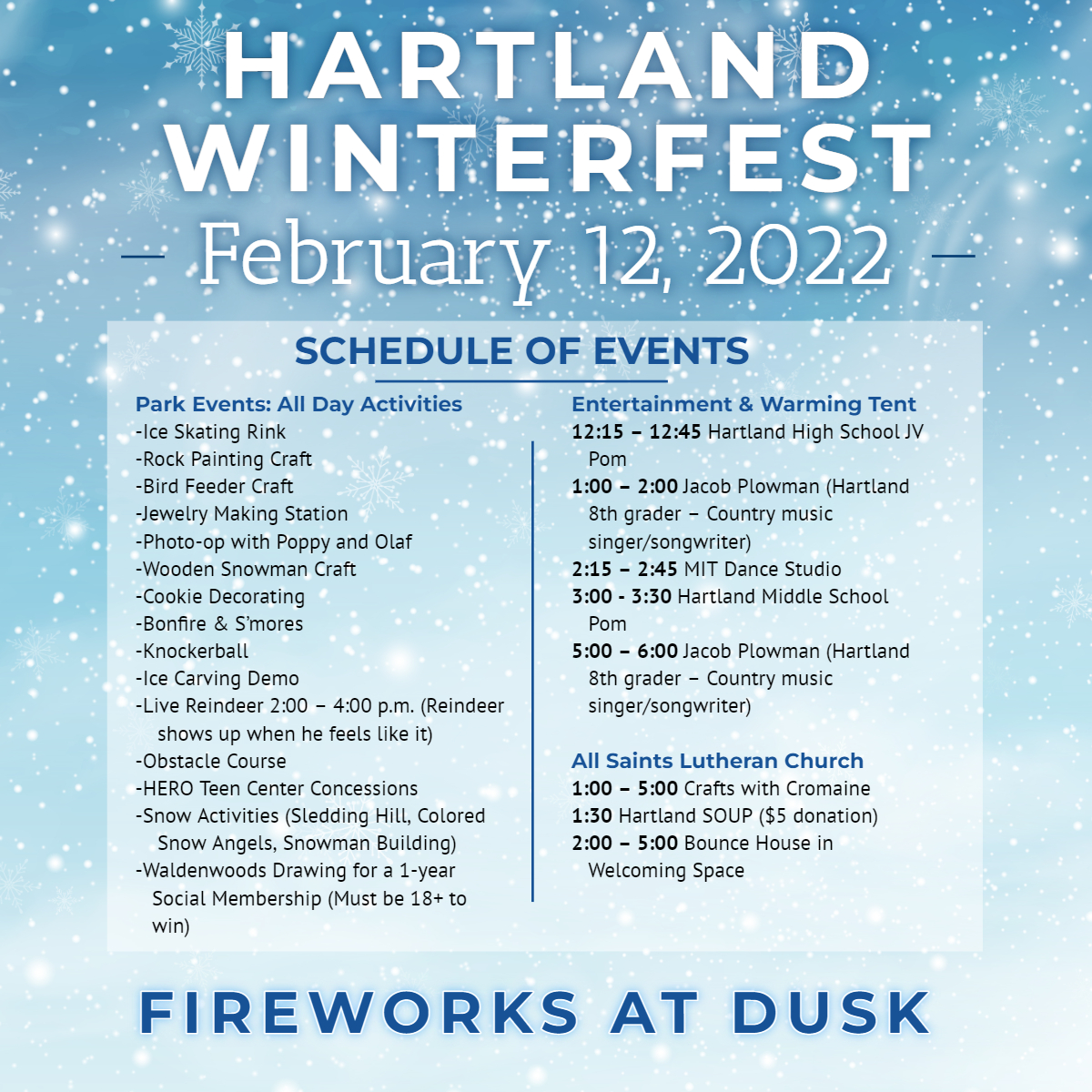 Winterfest 2022 Events Schedule | Hartland Township Michigan